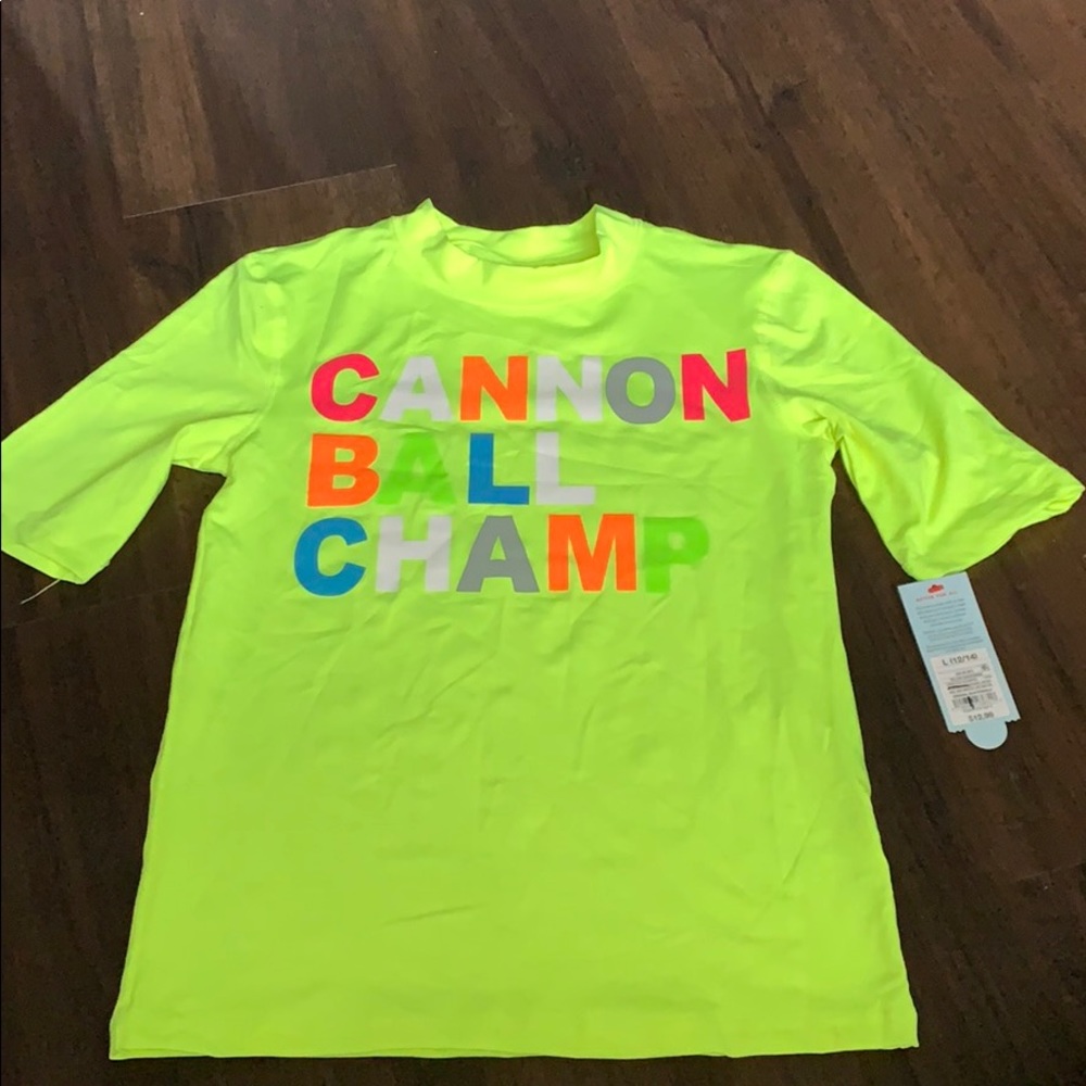 3 for $30 cat and Jack boys rash guard 12 14 neon